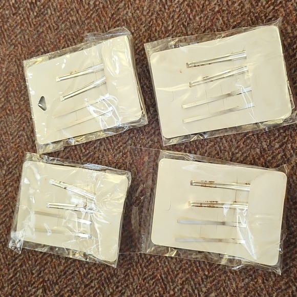 Silver Rhinestone Hair Clips 4 Sets - Picture 3 of 3